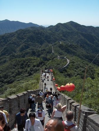 De chinese muur bij Mutianyu
